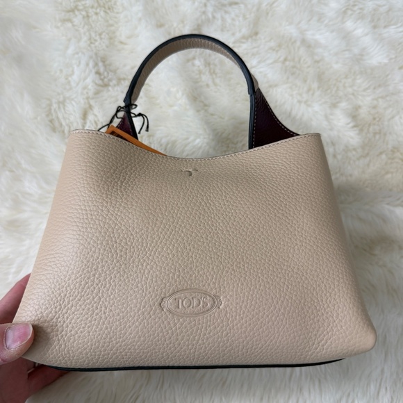 TOD’S APA SACCA Bag in Leather Micro BRAND NEW CREAM COLOR - Picture 11 of 15